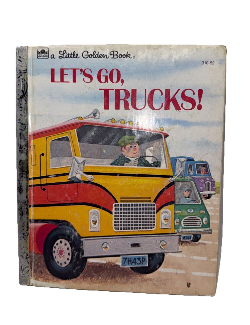 Little Golden Book Let’s Go Trucks 1973 Vintage Children's Book